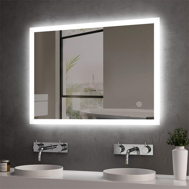 Led vanity store wall mirror